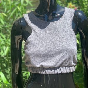 Grey Sporty Crop Top